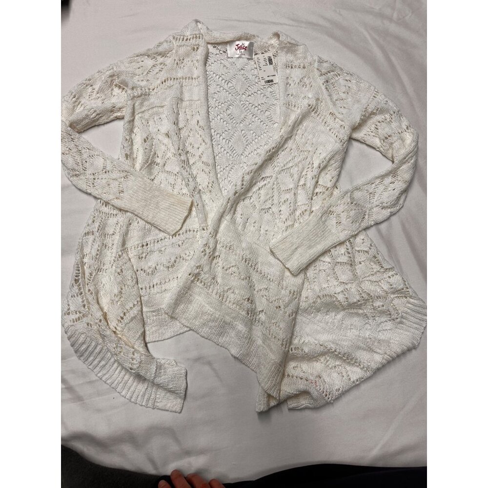 Justice Girls Open-Knit Cardigan – Size 12 – NWT